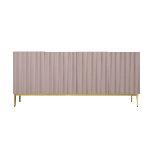 Komoda Nicole 200 cm na metalowych nogach - antyczny róż / złote nóżki - Limitowana oferta